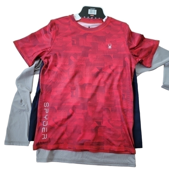 🛑 2 / $40 SPYDER 3 Piece Surf Sand Sun Swim Set in Red - Size ( 7/8) Small NWT - Picture 2 of 9